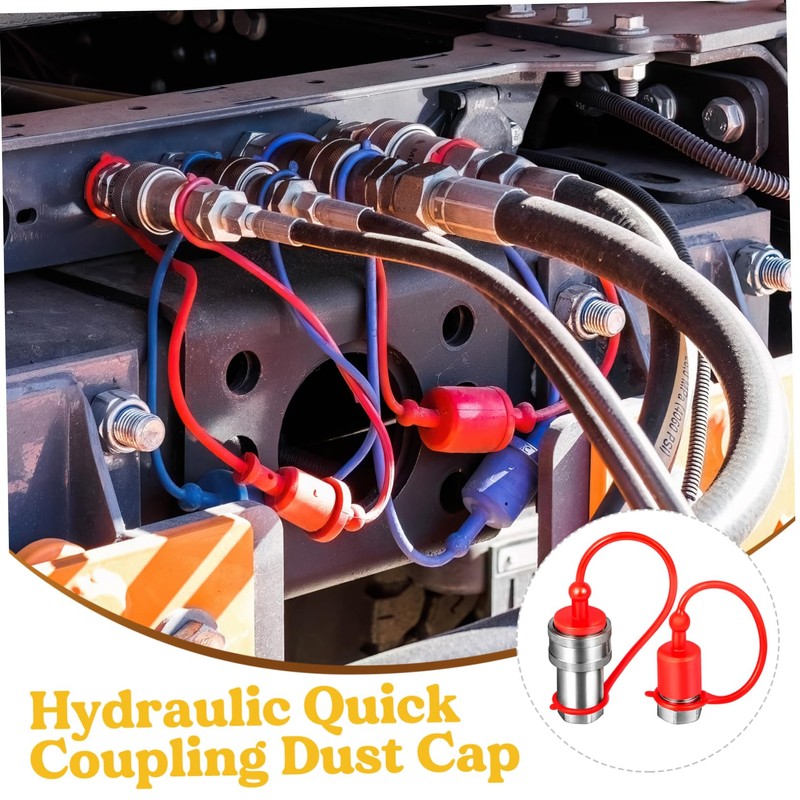 2 Sets Plug Dust Cap Hydraulic Quick Coupling Dust Cap