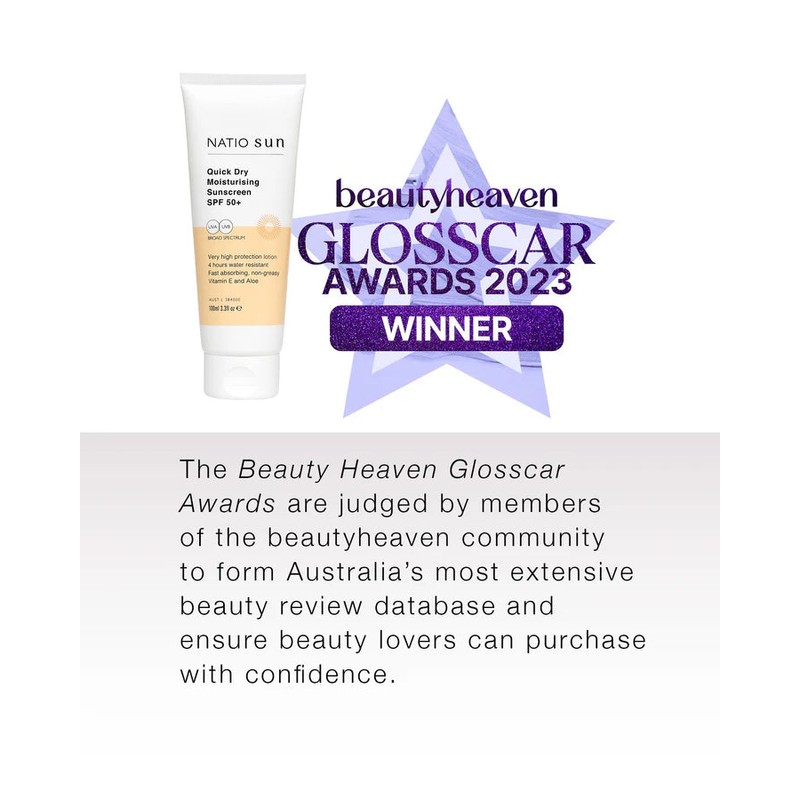 Natio Quick Dry Moisturising Sunscreen SPF 50+ 100ml