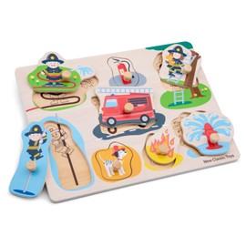 New Classic Toys 10433 Fire Brigade Peg Puzzle-Fire Brigade