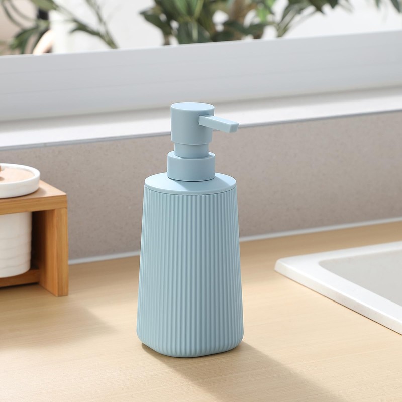 Small Soap Dispenser for Bathroom and Kitchen, Modern Farmhouse Striped