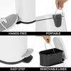 mDesign 10 Liter/2.6 Gallon Stainless Steel Metal Step Trash Can