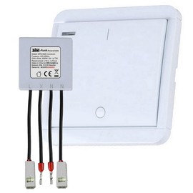 DIW-Funk Timer Saving Set PT-550 with Power Switch Module DPM-3500 Also for Installation Behind Sockets + Wall Transmitter DWS-10T with Shut-Off Timer