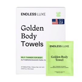 Endless Luxe - Golden Body Towels - Self Tanning Towelettes - Toallitas Autobronceadoras Corporales - Todo Tipo de Piel - Toasty Tan, Bronceado Medio 