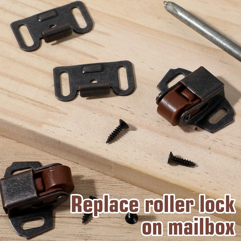 2Pack Mailbox Replacement Roller Catch Latch, Mailbox Latch Replacement Kit,