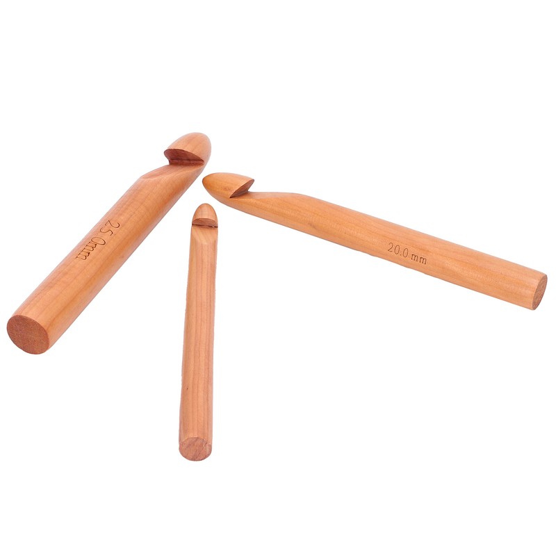 Bamboo Crochet Hook Handcrafted Knitting Needles Yarn Craft 20cm/7.9in Large