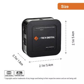 J-Tech Digital Optical Splitter 1 in 3 out for TV, Toslink Splitter 1x3 SPDIF...