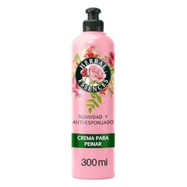 HERBAL ESSENCES, Crema para Peinar Suavidad y Anti-Esponjado, Aroma con notas de Rosas, Frambuesas y Violetas (300 ml)
