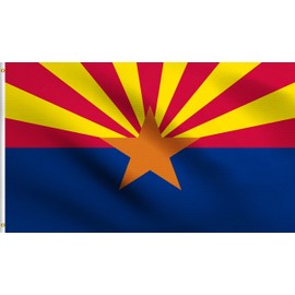DMSE Arizona State Phoenix Setting Sun Flag 2X3 Ft Foot 100% Polyester 100D Flag UV Resistant