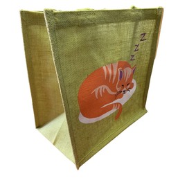 Shared Earth Fairtrade Eco Jute Shopper Bag (Sleeping Cat)