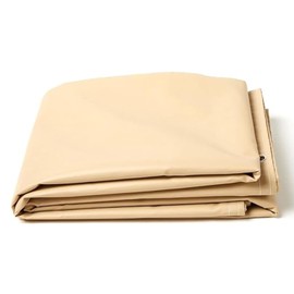 Tarps Now Heavy Duty Vinyl Tarp, (5' x 10') with Stainless Steel Grommets - Waterproof Multi Purpose Tarpaulin Canopy Sheet Cover for Indoor and Outdoor - Tan, 18 oz, 20 Mil