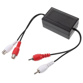 TEHAUX Ground Loop Isolator Durable Audio Filter for Car Amplifier Noise Reduction Compatible with Various Models Enhances Sound Quality and Clarity