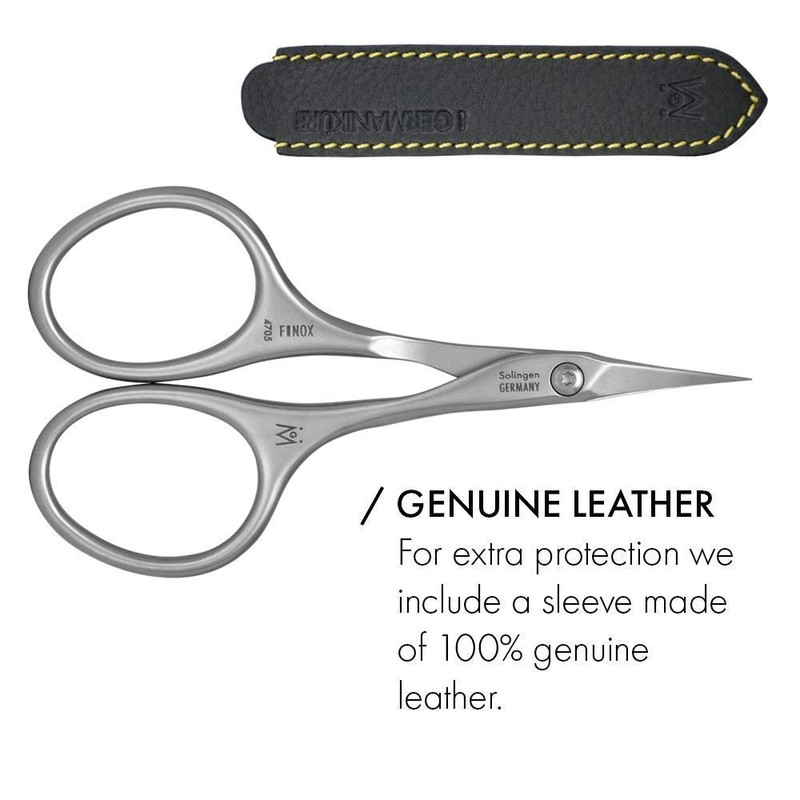 GERMANIKURE Tower Point Cuticle Scissors Grooming Scissors FINOX Stainless Steel