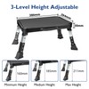 BONTEC Folding Step Stool, 3-Level Adjustable Metal Step Stool with