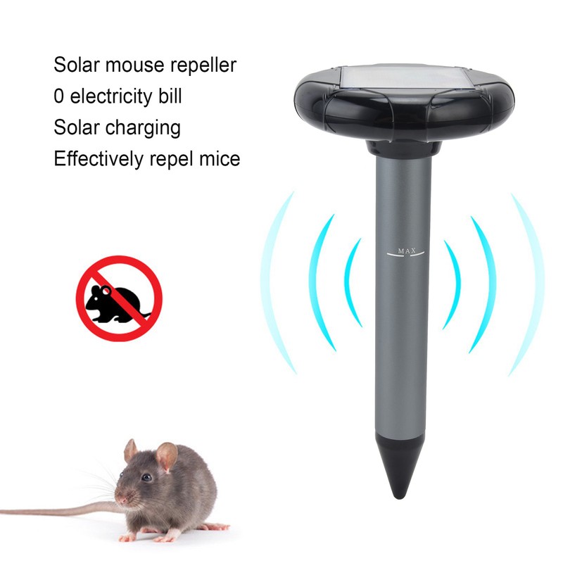 2PCS Ultrasonic Animal Repeller Solar Mouse Repeller Expeller for Outdoor