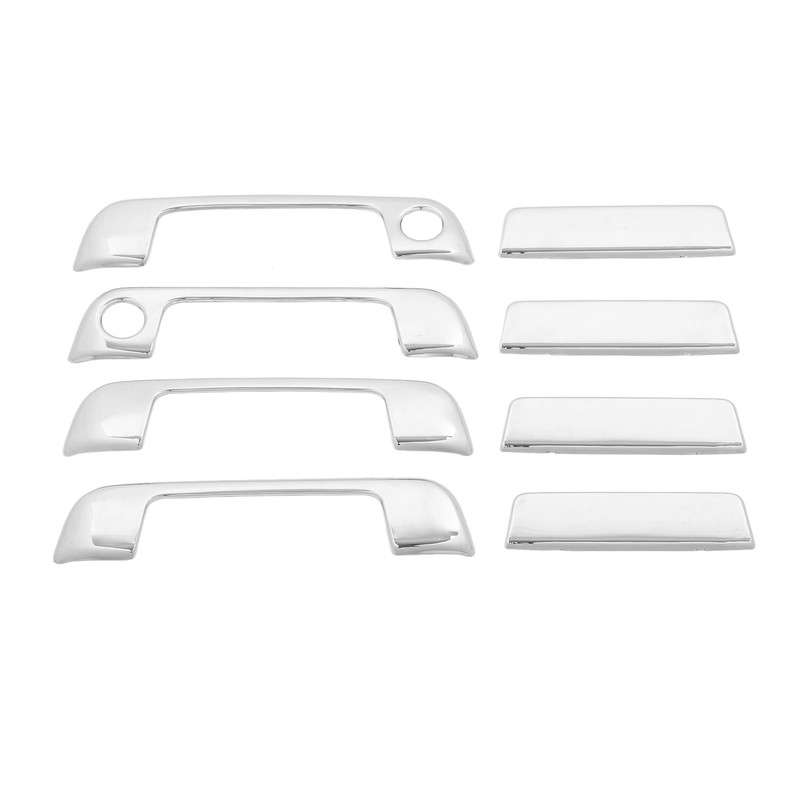 4 Sets Exterior Door Handle Cover ABS Chrome Weatherproof Replacement