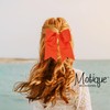 Dark Orange Jumbo Bow Clip with Tails for Women and