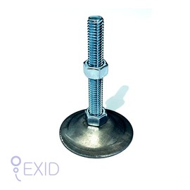 Genérico Niveladores Industriales 3/8" x 3" Uso rudo Acero Galvanizado (4 Unidades), Pata de Tornillo Niveladora, Pie Nivelador para Mueble.
