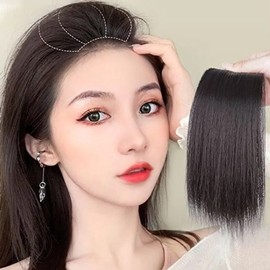 Abundant hair volume mulberry pin snap side part hairpiece 20cm (KYR-WE68F65) Natural black 20cm / 풍성한 헤어 볼륨 뽕핀 똑딱이 옆머리 헤어피스 20cm (KYR-WE68F65) 내추럴 블랙20cm
