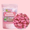 Edible Salted Sakura Blossoms, Premium Pickled Sakura Cherry Blossoms, 3.5oz(100g)