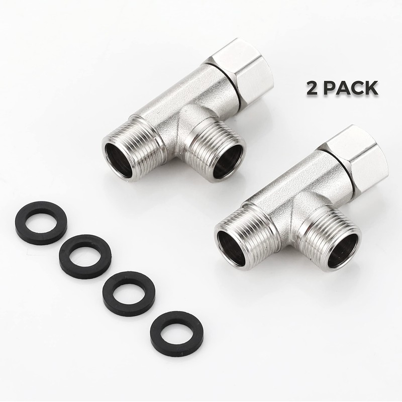 Stanweemix Bass 3/8 Compression Tee Valve Adapter - 3 Way,