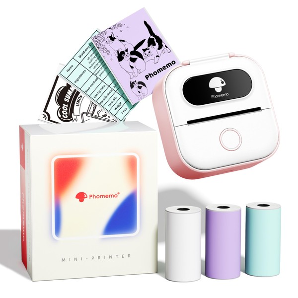 Phomemo Sticker Printer - Y02C Mini Pocket Sticker Printer,Portable Thermal