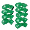 Leather Golf Club Iron Head Covers 9 Piece Set Headcover