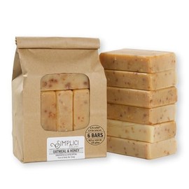 SIMPLICI - Bolsa de jabón de avena y miel (6 bares)                                                                                                   