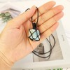 LERSUSI Handmade Natural Gemstone Crystal Pendant Necklace Stone Holder Necklace