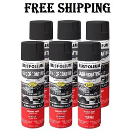 ‎Rust-Oleum Rust-Oleum 248657-6PK Rubberized Undercoating Spray, 15 oz, Black, 6 Pack