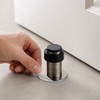 Self-Adhesive Rubber Door Stopper – Stainless Steel Wall Protector with