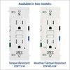 Lever Edge 15 Amp Self-Test, Tamper Resistant GFCI Outlet, EGFT1-W,