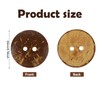 100pcs Natural Coconut Shell Buttons Sewing Buttons 2 Hole Big