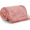 MOONLIGHT20015 Fleece Blanket Throws for Sofas - 400 GSM Pink