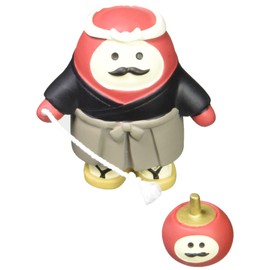 Decole Corporation Concombre ZSG-28837 Spinning Top Daruma, Daruma with Spinning Top, Daruma, 1.85 x 1.2 x 1.9 inches (47 x 30 x 48 mm)