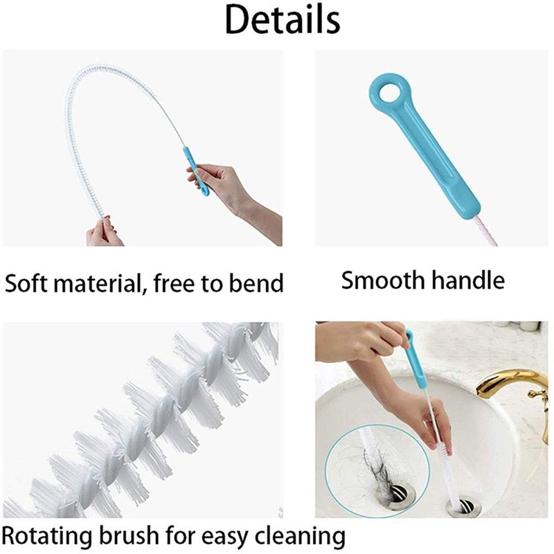 Hieefi Sink Unblocker Ultra Long Sink Cleaning Brush Super Strength