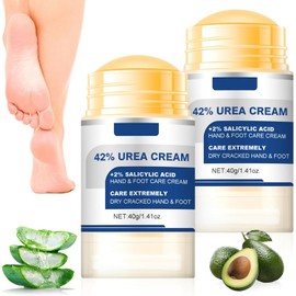 2PCS Crema Hidratante para Pies, Exfoliating Moisturizing Foot Ointment con urea 42, Crema Para Eliminar Callos para manos, codos y pies secos y agrietados (40 g)