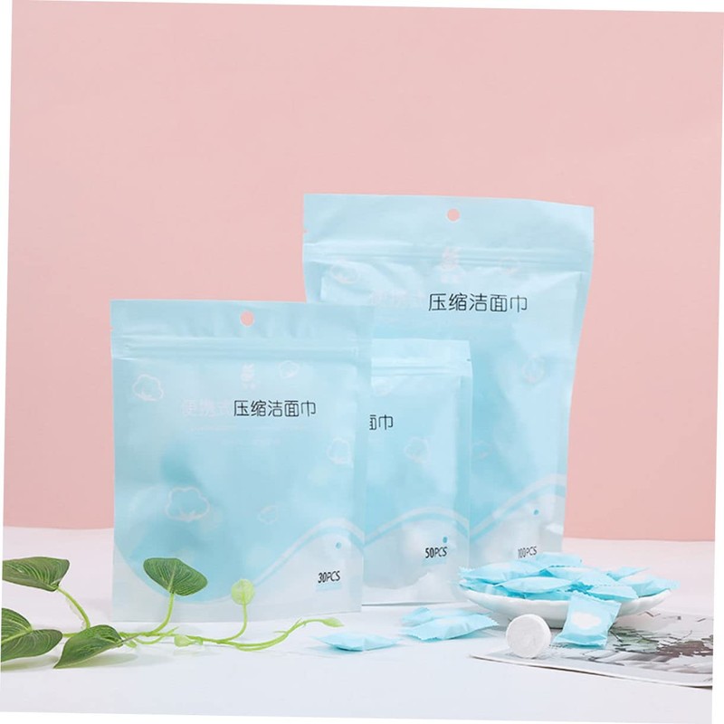Healeved 100pcs Compressed Cotton Face Towel Soft Absorbent Mini Travel