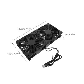 Operitacx USB Kühlventilator für Computer Tragbarer Kompakter Lüfter mit Dualen USB Anschlüssen für Effektive Kühlung Einfache Installation für Pc Gehäuse Geräteüberhitzungsschutz