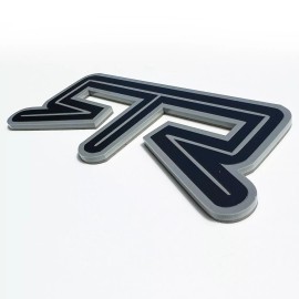 FMS Gear (1) GREY RTR Emblem Fits FORD MUSTANG Rear Deck Lid Badge Nameplate Trunk Decal