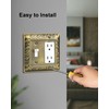 2-Pack Combo Toggle/Decorator Light Switch Cover Plate, Paisley Pattern Decorative