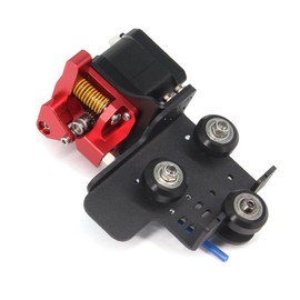 Zeberoxyz Direct Drive Upgrade Support Aluminium Plate with 3 Pieces Pulleys with Dual Gear Extruder with Stepper Motor Kit Only for CR-10S Pro V2 (Double Gear Extruder + Motor Kit)