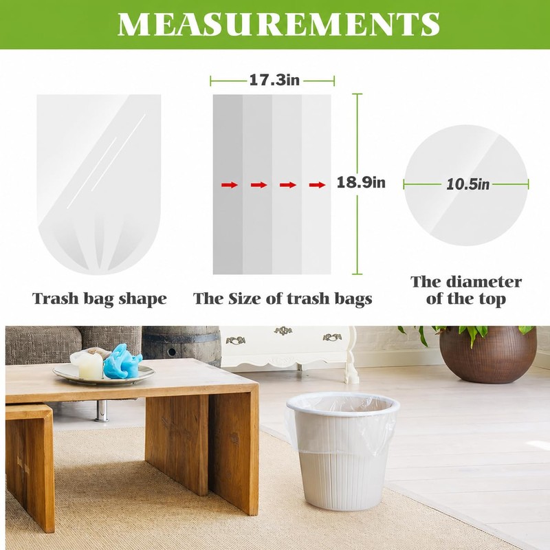 Teivio Small Trash Bags 3 Gallon 150 Counts 3 Gallon