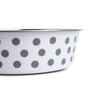 Petface Grey and White Spots Deli Dog Bowl, 21 cm