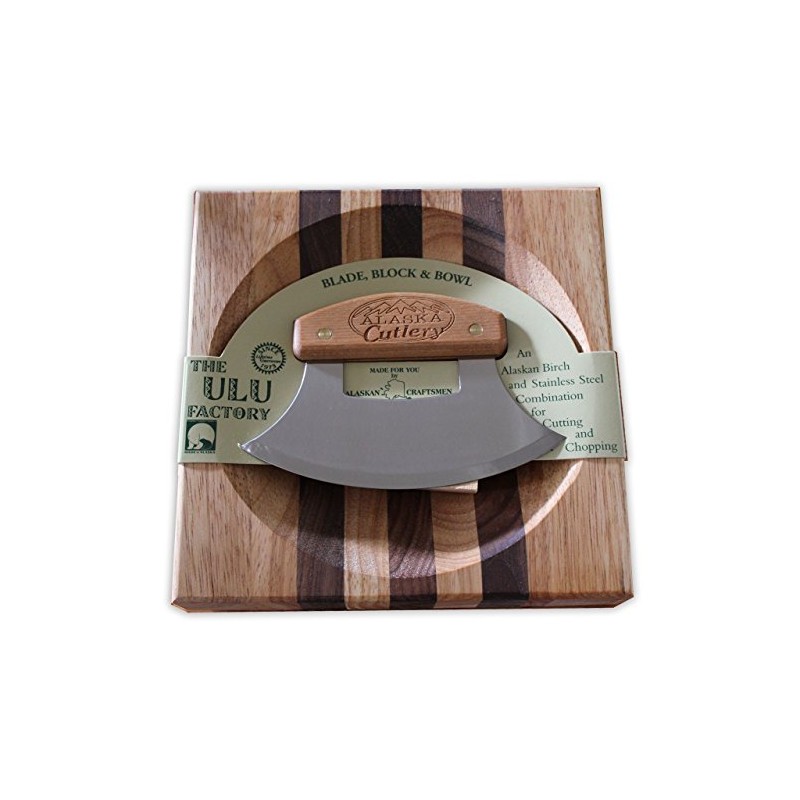 Ulu Factory Ulu Bowl set Birch Handle AK Cutlery