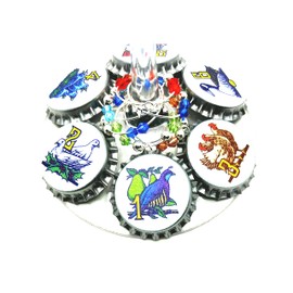 12 Days Of Christmas Wine Charms - Twelve Days Of Christmas Glass Tags For Xmas Holiday - Glass Identifier Stocking Stuffer - Bottle Cap Wine Charms - 12 wine charms