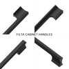 FILTA 10 Pack Matte Black 7.5 Inch(192mm) Kitchen Cabinet Handles,Black