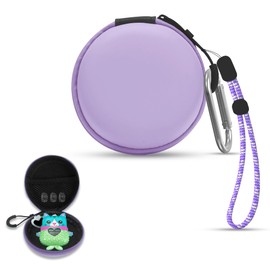 For Tamagotchi Paradise 収納ポーチ 携帯用 軽量 保護ケース 耐衝撃 キズ防止 防水 防塵 ストラップ&ランウェイフック付属 かわいい 多色選択可能 (パープル)