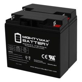 Mighty Max 12V 18Ah Battery for Golden LiteRider PTC Envy Model GP162 - 2 Pack
