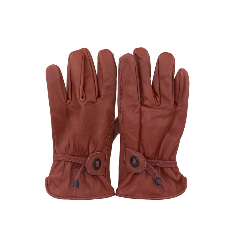 Black Jungle Leather Gloves for Riders and Bikers Women Men