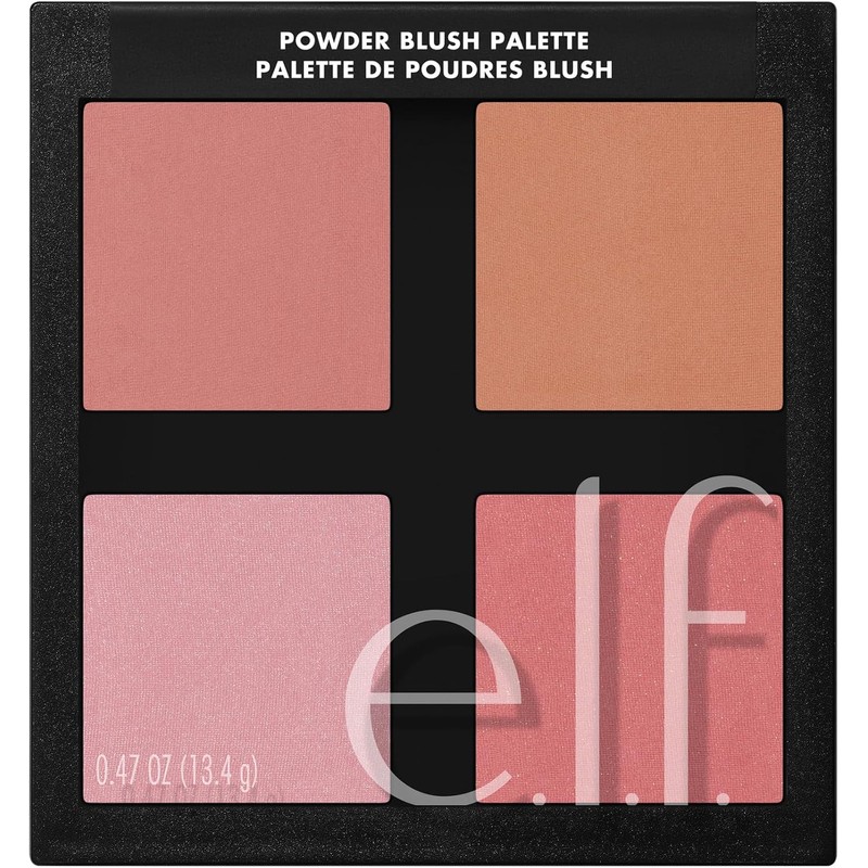 e.l.f. Cosmetics Powder Blush Palette, Four Blush Shades for Beautiful,